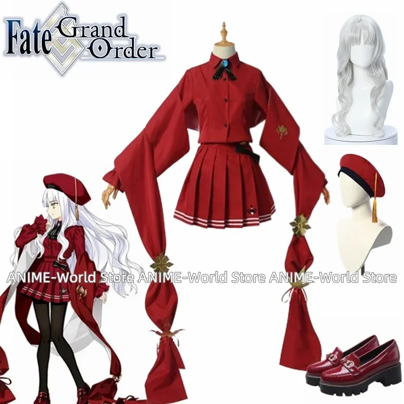 Game FGO Fate Grand Order Caren C. Hortensia Cosplay Costume Wig red Ribbon School skirt Uniform Shoes Wig Halloween Party
Game FGO Fate Grand Order Caren C. Hortensia Cosplay Costume Wig red Ribbon School skirt Uniform Shoes Wig Halloween Party