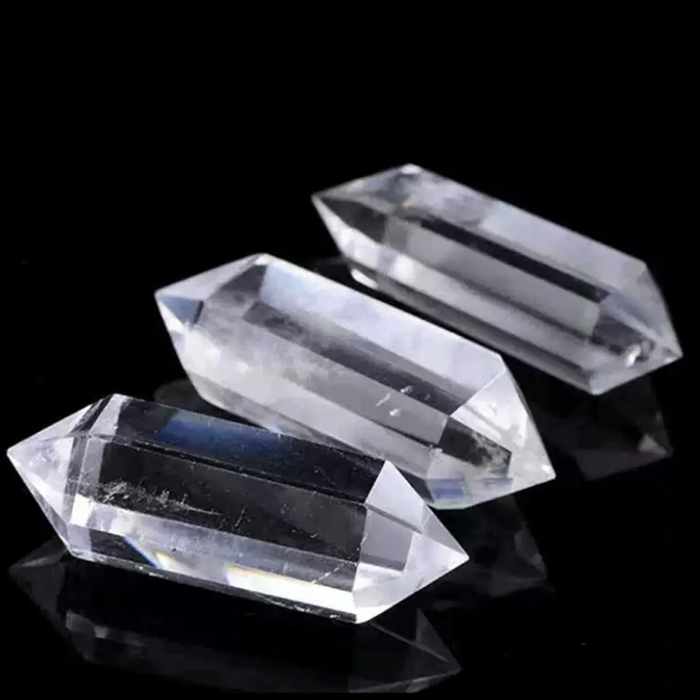 Natural Clear Quartz Healing Crystals Double Pointed Hexagonal Prism Column Reiki Chakra Crystal Wand Home Decor Gift 1Pc
Natural Clear Quartz Healing Crystals Double Pointed Hexagonal Prism Column Reiki Chakra Crystal Wand Home Decor Gift 1Pc