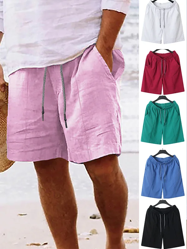 European and American Summer Men's Cargo Shorts, Linen Drawstring Casual Shorts, Men's Beach Shorts
European and American Summer Men's Cargo Shorts, Linen Drawstring Casual Shorts, Men's Beach Shorts