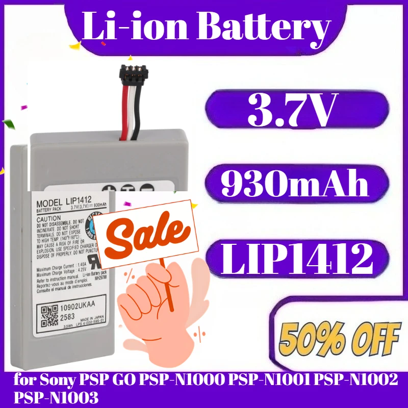 10PCS Battery LIP1412 Rechargeable Battery 930mAh 3.7V for Sony PSP GO PSP-N1000 PSP-N1001 PSP-N1002 PSP-N1003
10PCS Battery LIP1412 Rechargeable Battery 930mAh 3.7V for Sony PSP GO PSP-N1000 PSP-N1001 PSP-N1002 PSP-N1003
