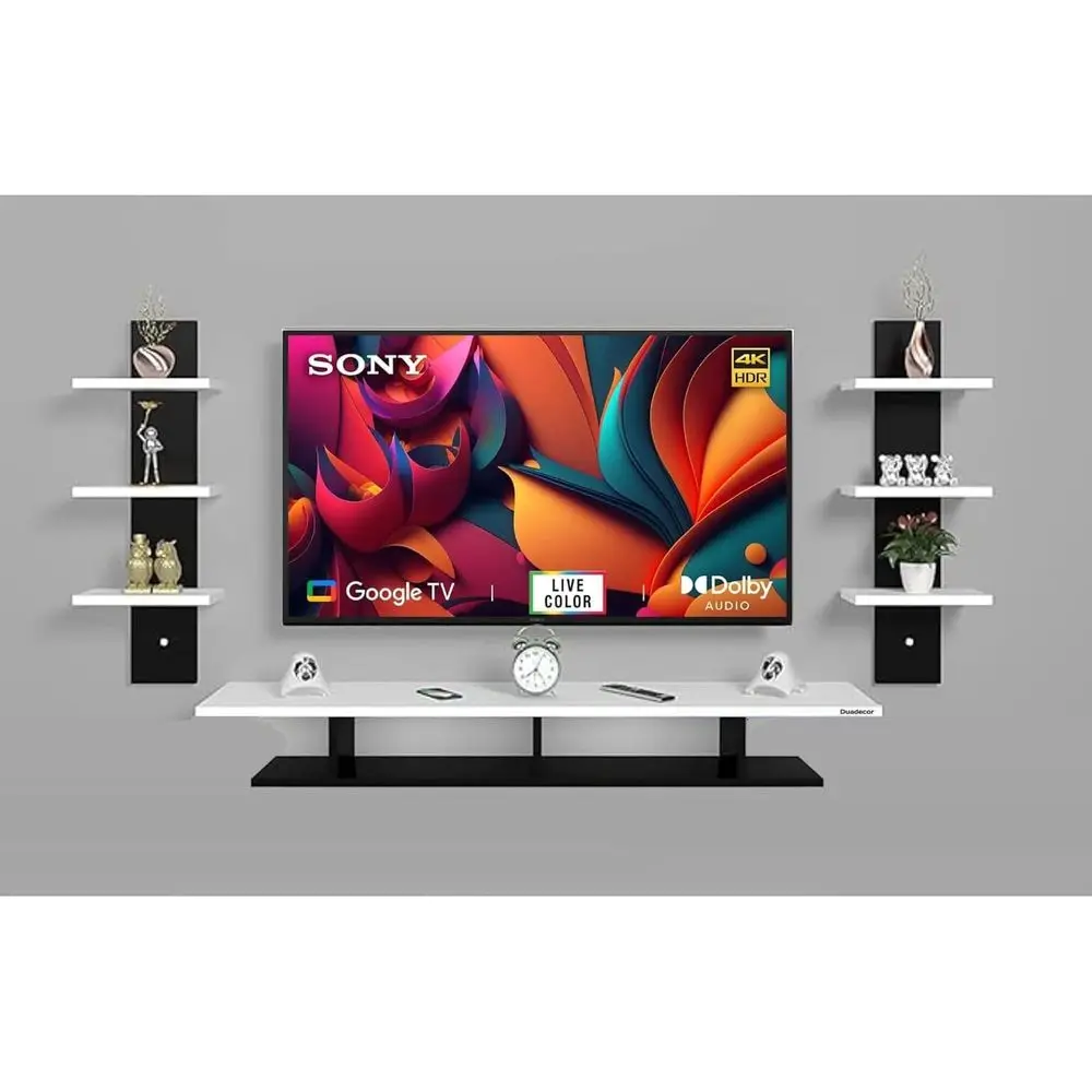50 TV Stand with Outlet, Wall Mount Media Shelf, Storage for Living and Bedroom, Black Rustic Style
50 TV Stand with Outlet, Wall Mount Media Shelf, Storage for Living and Bedroom, Black Rustic Style