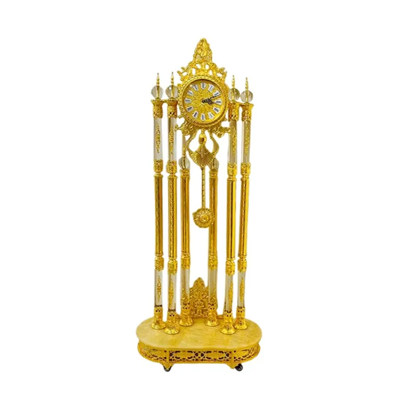 Luxury Crystal Floor Clock Marble Grandfather Clock Gold Bronze Standing Clock 
Luxury Crystal Floor Clock Marble Grandfather Clock Gold Bronze Standing Clock
