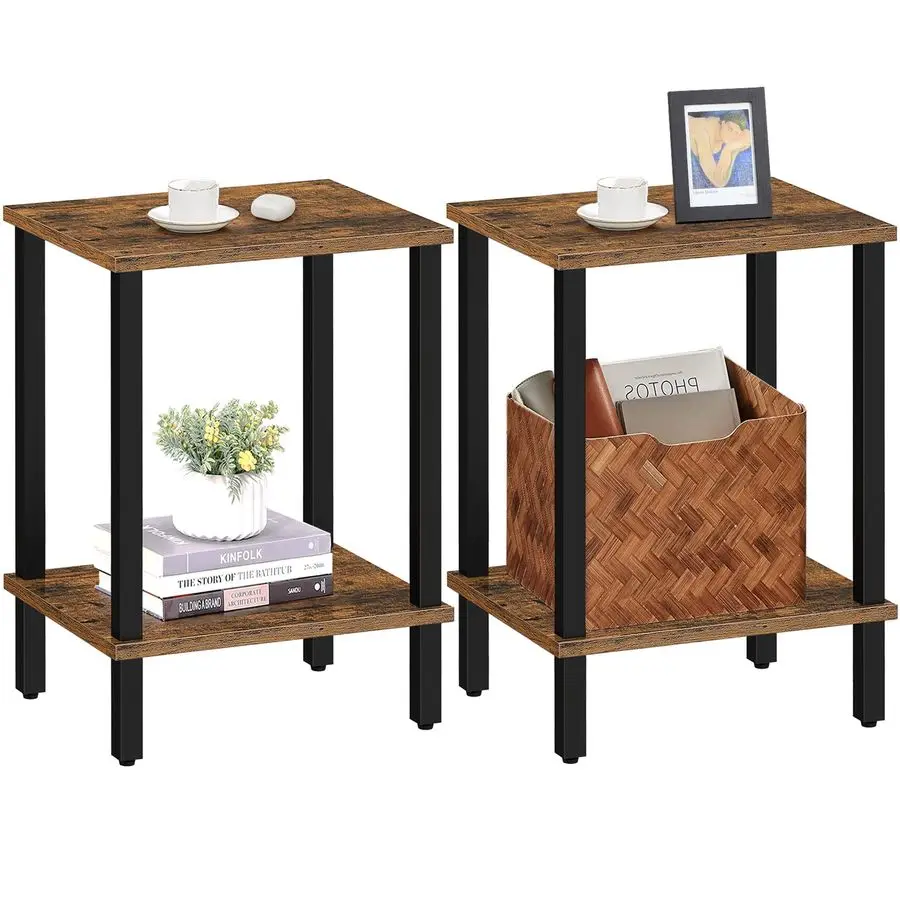 End Table, Set of 2, Side Table, Nightstand, 2Tier Storage Shelf, Sofa Table for Small Space, Living Room, Bed Room TB01BB035
End Table, Set of 2, Side Table, Nightstand, 2Tier Storage Shelf, Sofa Table for Small Space, Living Room, Bed Room TB01BB035