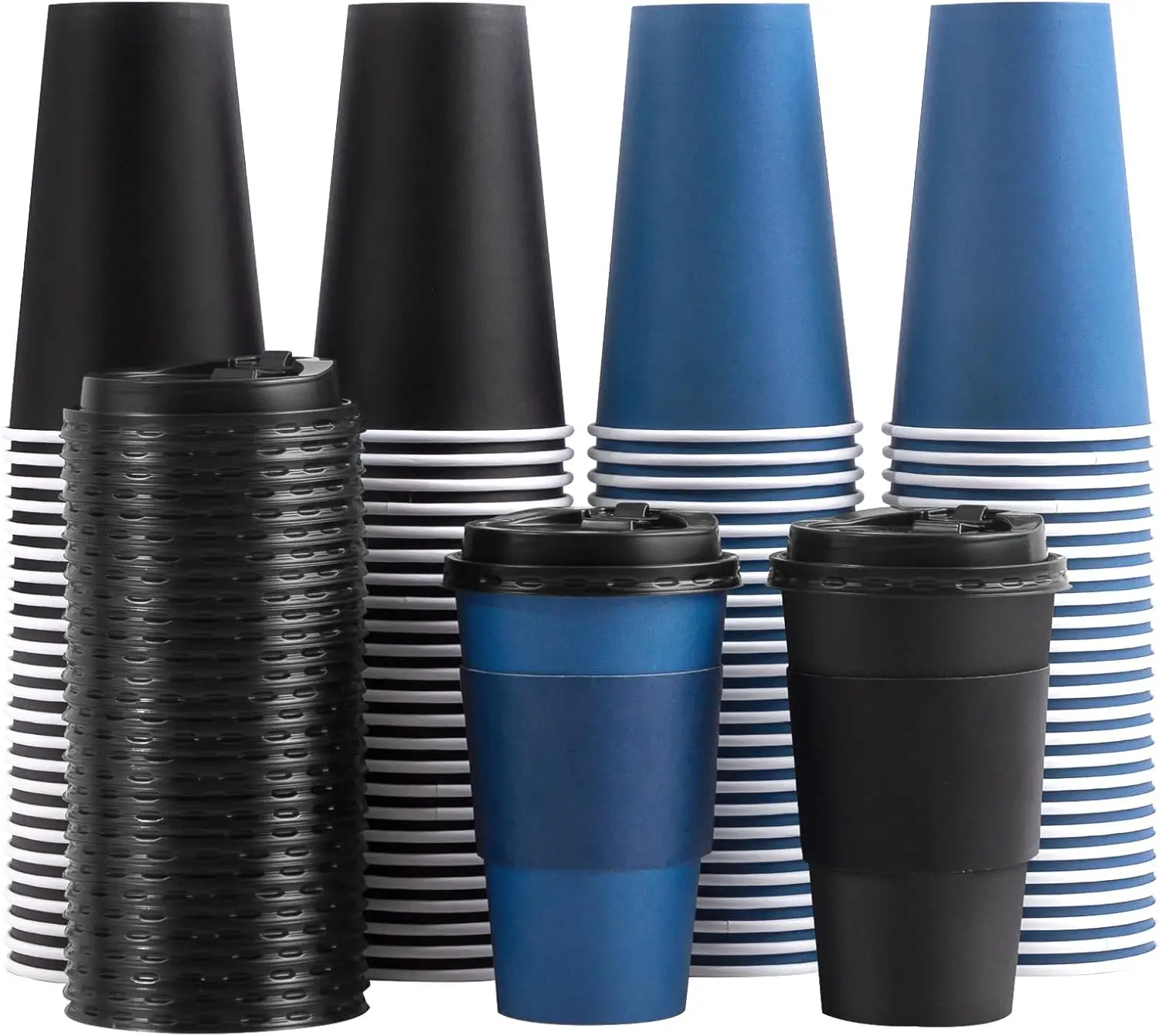 100 Pack 16 oz Disposable Coffee Cups with Lids and Sleeves, To Go Paper Cups, Hot & Cold Drinking Cups for Tea, Coffee,
100 Pack 16 oz Disposable Coffee Cups with Lids and Sleeves, To Go Paper Cups, Hot & Cold Drinking Cups for Tea, Coffee,