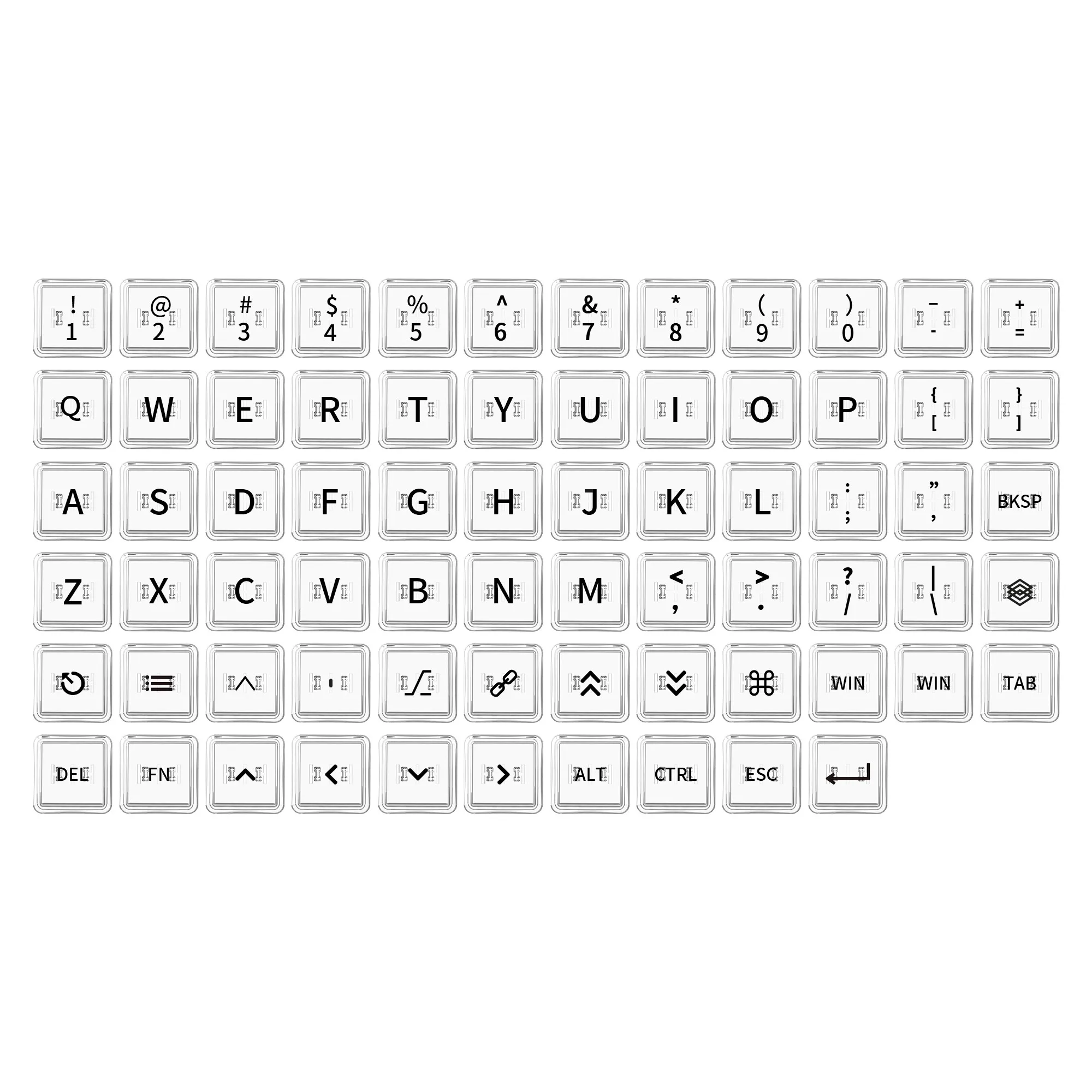 CFX Crystal Transparent Theme Keycaps Pink Pig Nose PBT Low Profile Customised Gaming Keyboard Cap for Mechanical Keyboard Gift
CFX Crystal Transparent Theme Keycaps Pink Pig Nose PBT Low Profile Customised Gaming Keyboard Cap for Mechanical Keyboard Gift