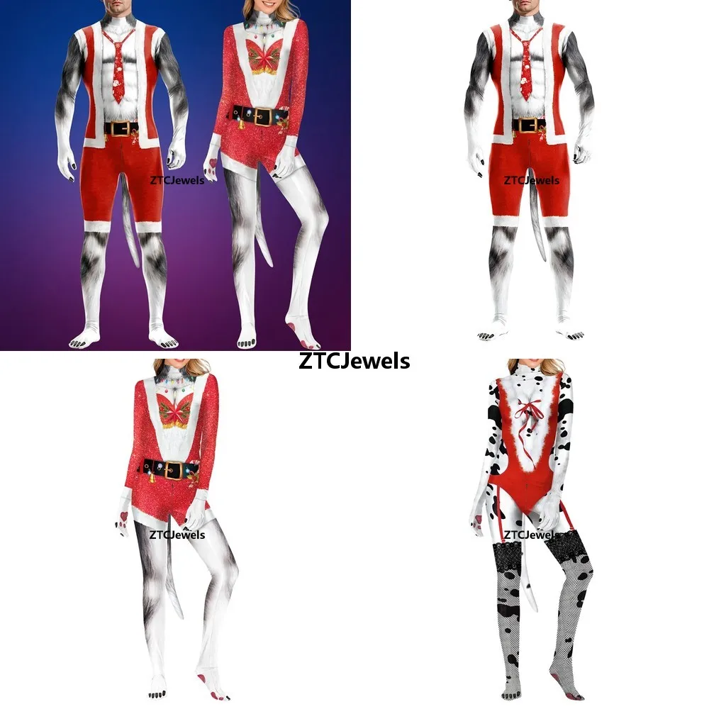 Christmas Santa Claus Cosplay Jumpsuit Adult Funny Animal Printed Bodysuit with Tail Fancy Dress Party Carnival Costume
Christmas Santa Claus Cosplay Jumpsuit Adult Funny Animal Printed Bodysuit with Tail Fancy Dress Party Carnival Costume