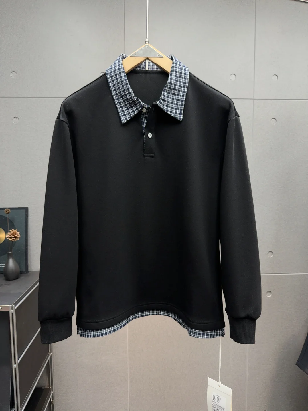 Spring Autumn Men's T-irt Loose Fit Plaid Patchwork Hooded American Sle irt Youth ular Polyester Fiber Long Sve
Spring Autumn Men's T-irt Loose Fit Plaid Patchwork Hooded American Sle irt Youth ular Polyester Fiber Long Sve