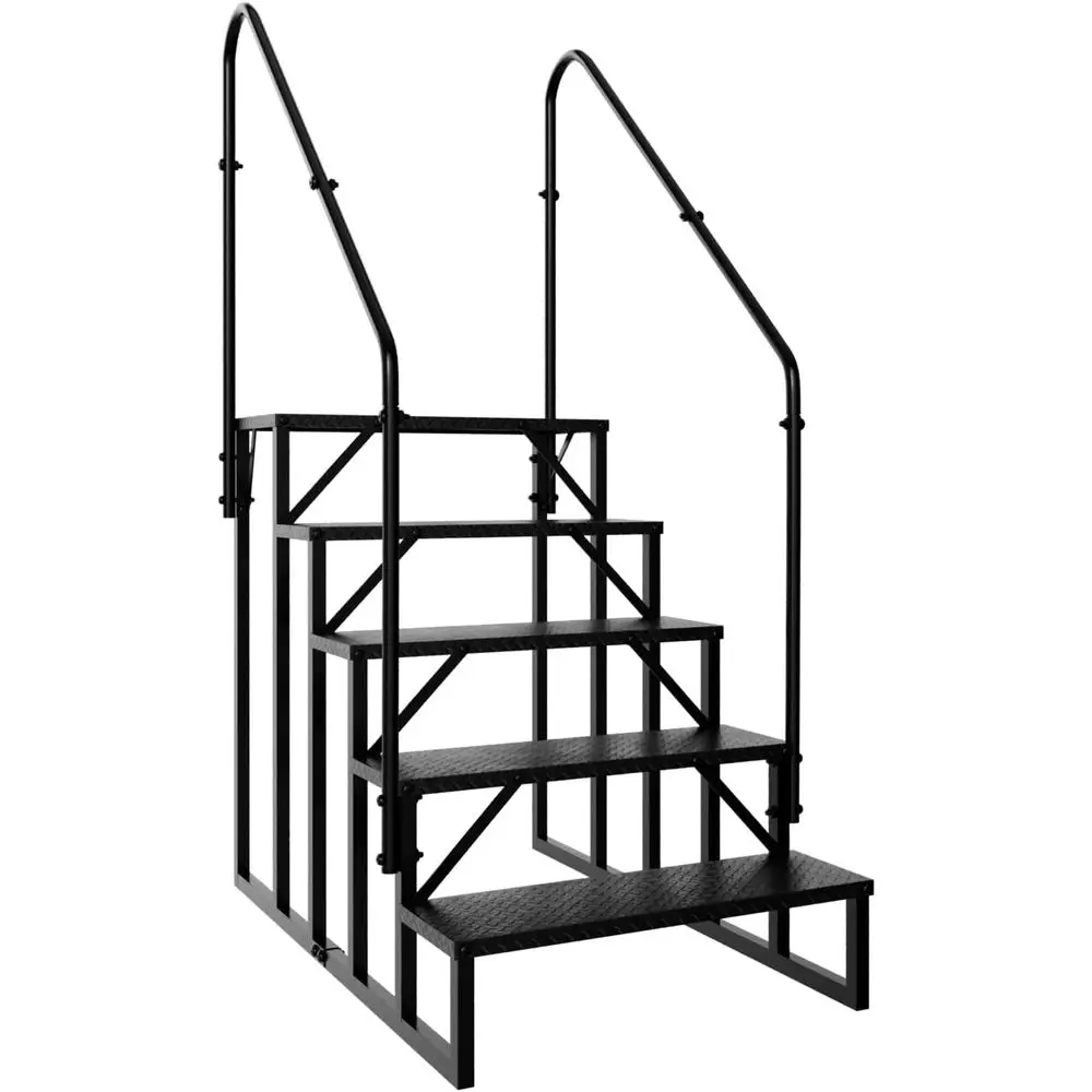 5-Step Ladder with Handrails, 660 lbs Capacity, Anti-Slip, Portable for RV, Hot Tub, and Home
5-Step Ladder with Handrails, 660 lbs Capacity, Anti-Slip, Portable for RV, Hot Tub, and Home