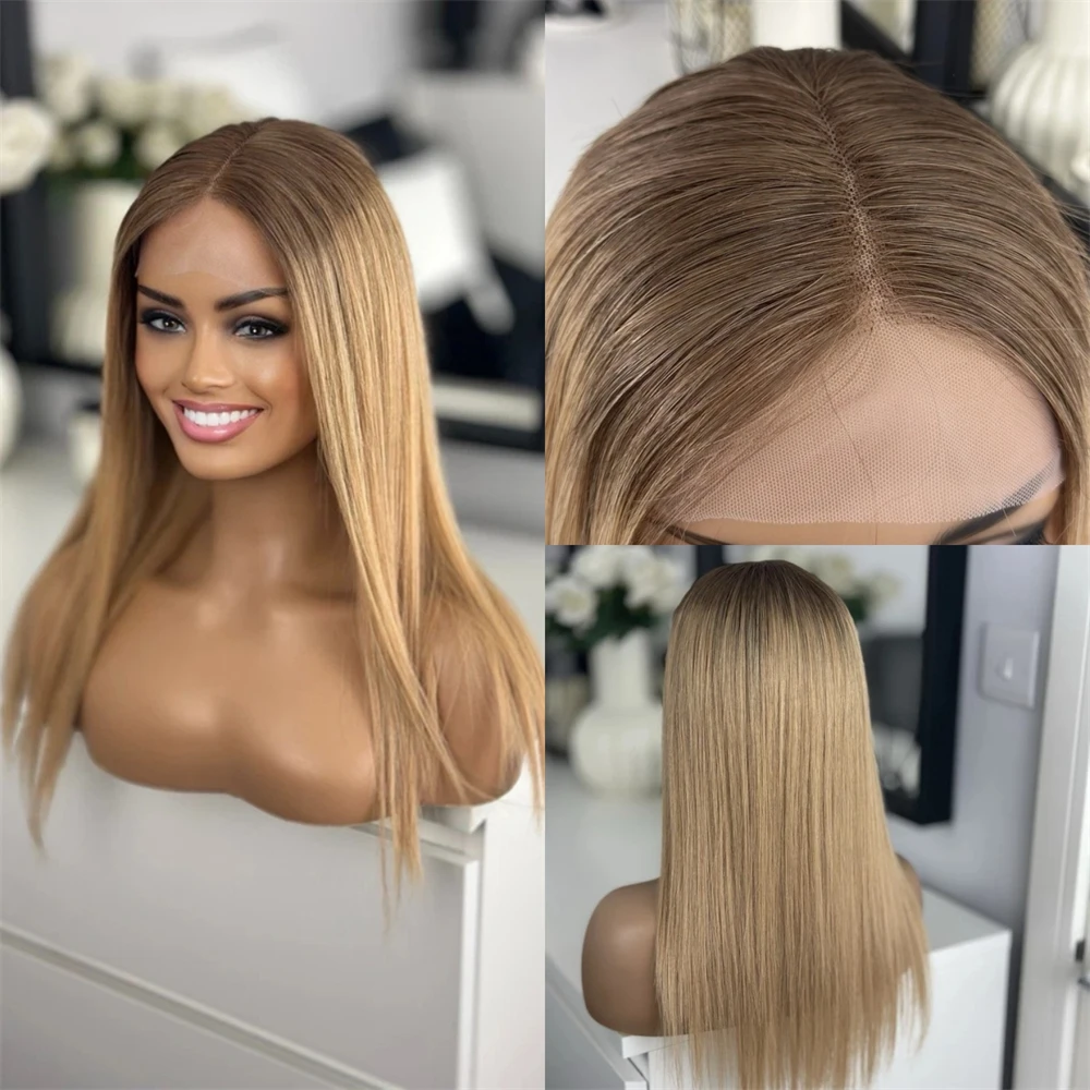 18 Inches Free Part Ombre Golden Blonde Women Wig Synthetic Soft HD Lace Frontal Wig for Women New In Straight Wig Party Daily
18 Inches Free Part Ombre Golden Blonde Women Wig Synthetic Soft HD Lace Frontal Wig for Women New In Straight Wig Party Daily