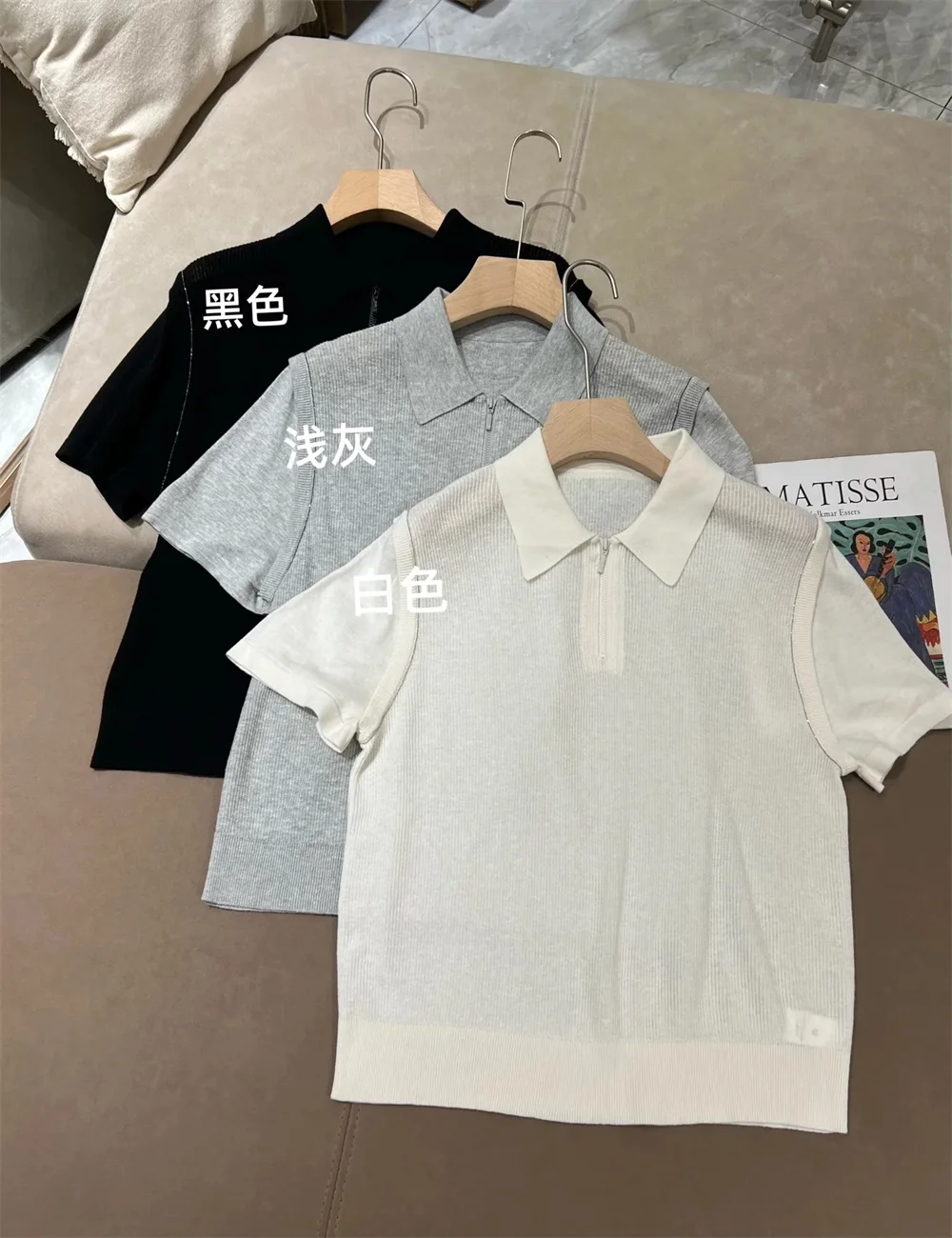2026 Summer Knit Polo Shirt Top Beaded Short-Sleeve For Women
2026 Summer Knit Polo Shirt Top Beaded Short-Sleeve For Women