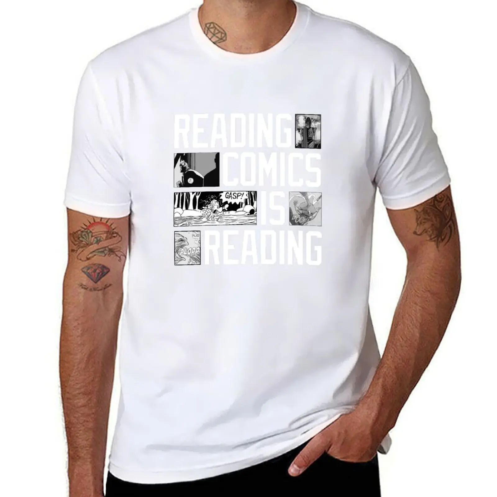 Reading Comics is Reading T-Shirt g man t shirts for men t shirt custom print T-Shirt
Reading Comics is Reading T-Shirt g man t shirts for men t shirt custom print T-Shirt
