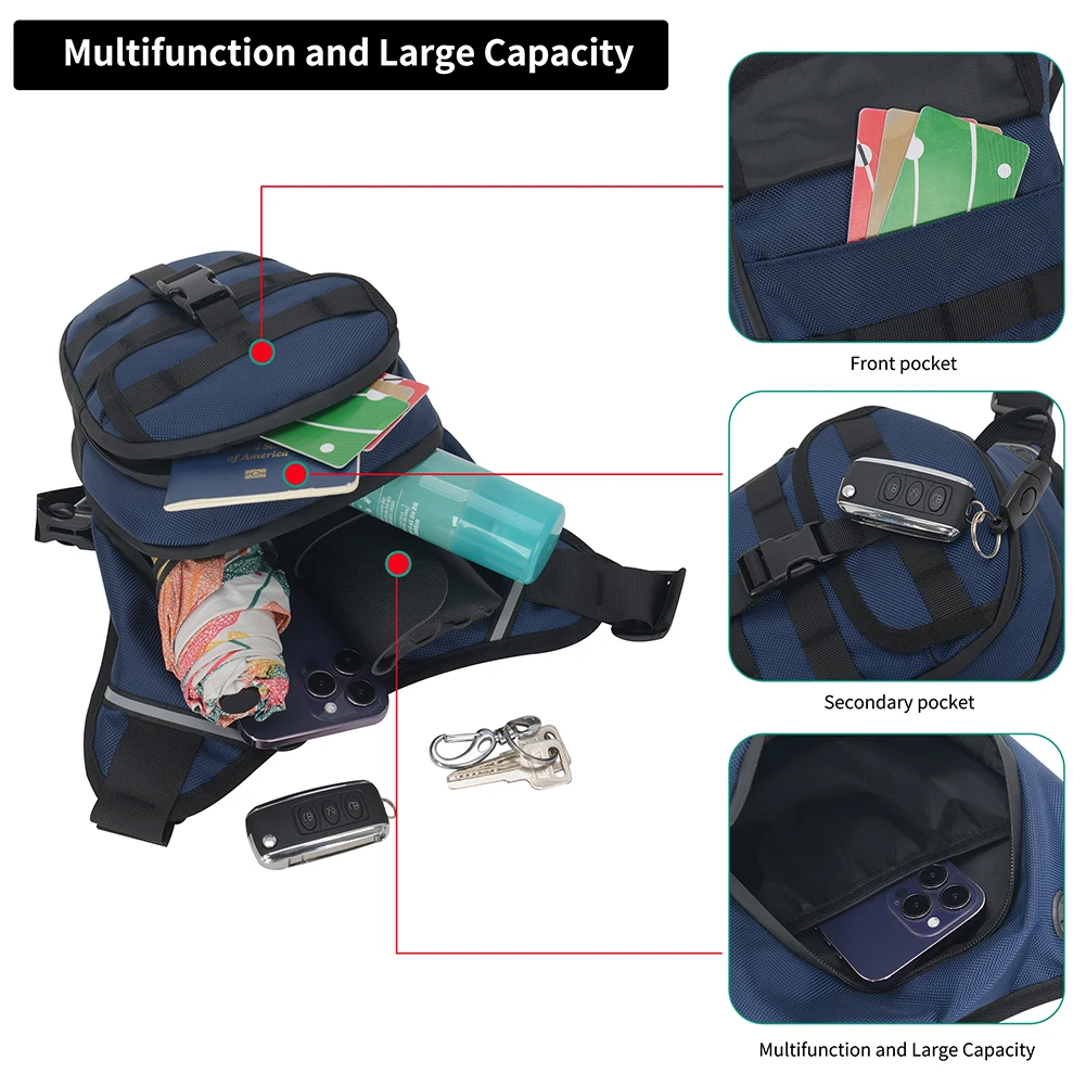 Motorcycle Drop Leg Bag Outdoor Waist Bag Waterproof Motorbike Riding Chest Bag Large Capacity Multi-Function for Cycling Riding
Motorcycle Drop Leg Bag Outdoor Waist Bag Waterproof Motorbike Riding Chest Bag Large Capacity Multi-Function for Cycling Riding