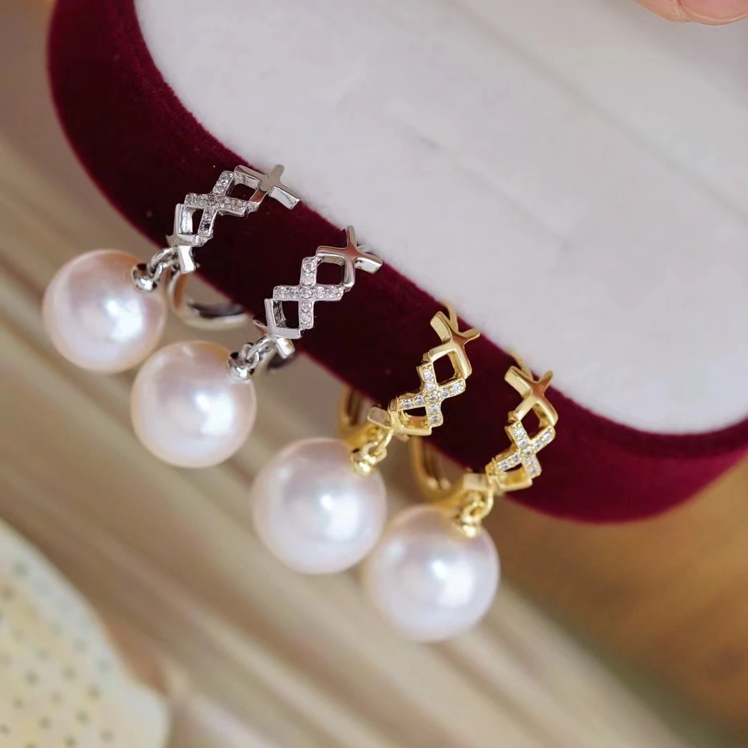 925 Sterling Silver Earrings Base Findings Mountings Jewelry Mounts Fittings Women's Accessories for 9-10mm Beads Pearls
925 Sterling Silver Earrings Base Findings Mountings Jewelry Mounts Fittings Women's Accessories for 9-10mm Beads Pearls