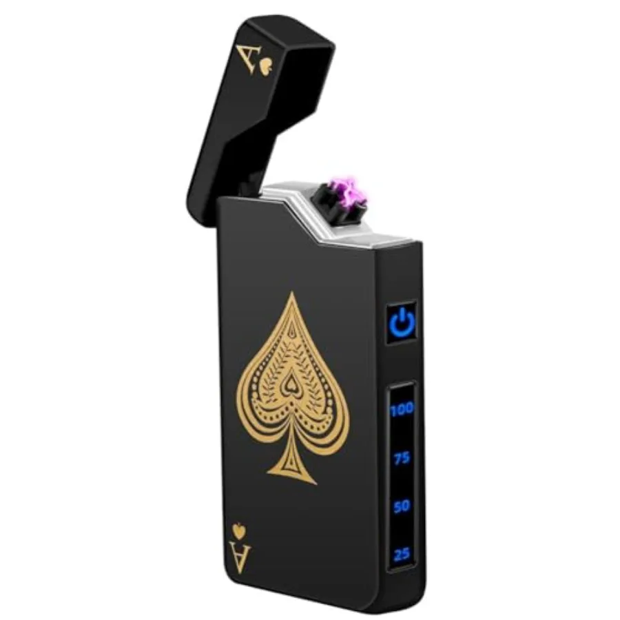 Electric Lighter Rechargeable USB, Dual Arc Plasma Lighter, Windproof Flameless Electronic Lighters, Pocket Metal Lighters with
Electric Lighter Rechargeable USB, Dual Arc Plasma Lighter, Windproof Flameless Electronic Lighters, Pocket Metal Lighters with