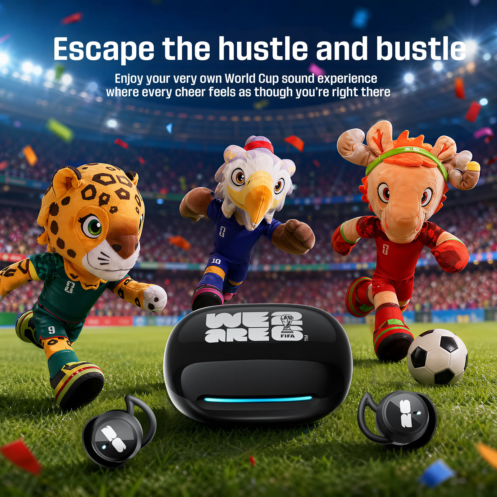 FIFA F26E06 TWS Wireless Earbuds Bluetooth 6 Football Style HiFi Stereo ENC Call Noise Reduction 30H Playback Sports Headphones
FIFA F26E06 TWS Wireless Earbuds Bluetooth 6 Football Style HiFi Stereo ENC Call Noise Reduction 30H Playback Sports Headphones