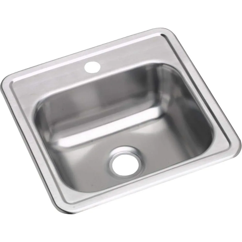 Single Bowl Drop In Bar Sink 15x15 with 3 5 Inch Drain Hole
Single Bowl Drop In Bar Sink 15x15 with 3 5 Inch Drain Hole
