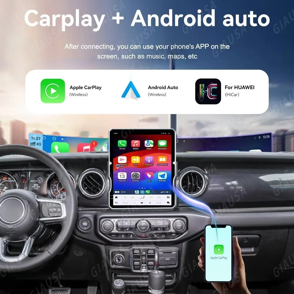 For Jeep Wrangler JL 2018-2023 Car Radio Carplay Audio GPS Navigation Media Video Player Tape Recorder Android 14 Stereo 4G Wifi
For Jeep Wrangler JL 2018-2023 Car Radio Carplay Audio GPS Navigation Media Video Player Tape Recorder Android 14 Stereo 4G Wifi