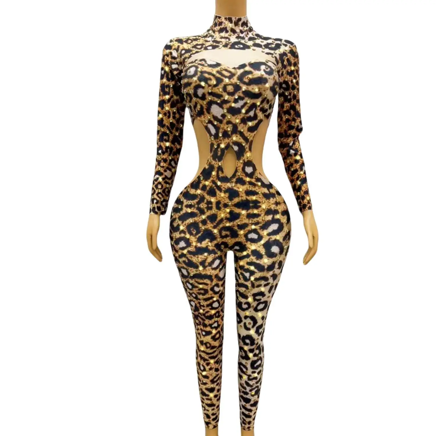 New Long Sleeve Leopard Print Hollow Out Sexy Maxi Dress Women Fashion Party Club Outfits Elegant Leopard Jumpsuits Stage Wear
New Long Sleeve Leopard Print Hollow Out Sexy Maxi Dress Women Fashion Party Club Outfits Elegant Leopard Jumpsuits Stage Wear