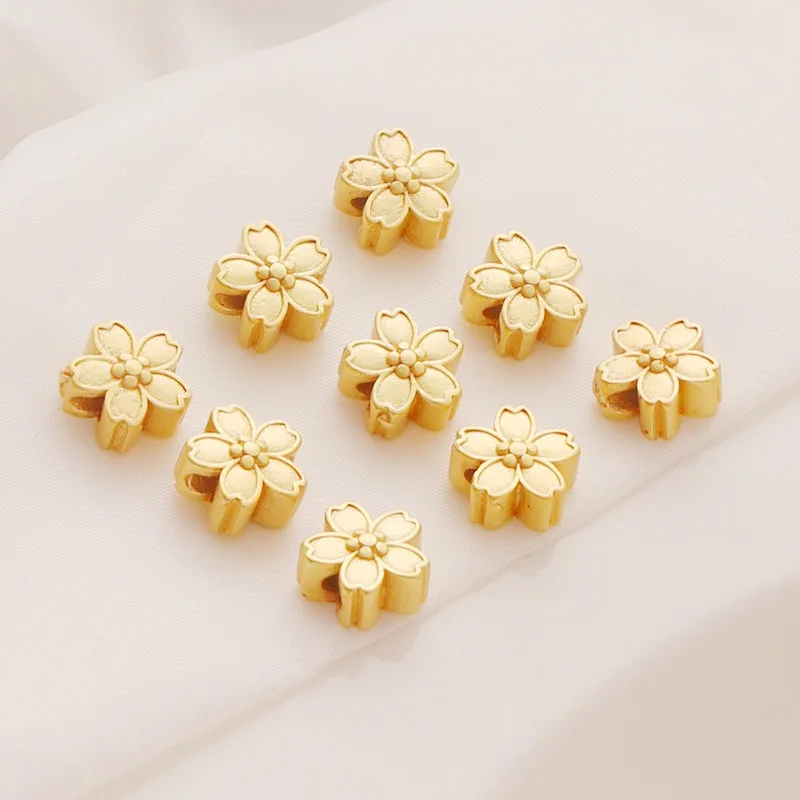 2 шт., сплав, матовое золото, 10 мм, пятилепестковый цветок вишни, бусина с отверстием, браслет ручной работы, ожерелье, ювелирные аксессуары
2 шт., сплав, матовое золото, 10 мм, пятилепестковый цветок вишни, бусина с отверстием, браслет ручной работы, ожерелье, ювелирные аксессуары