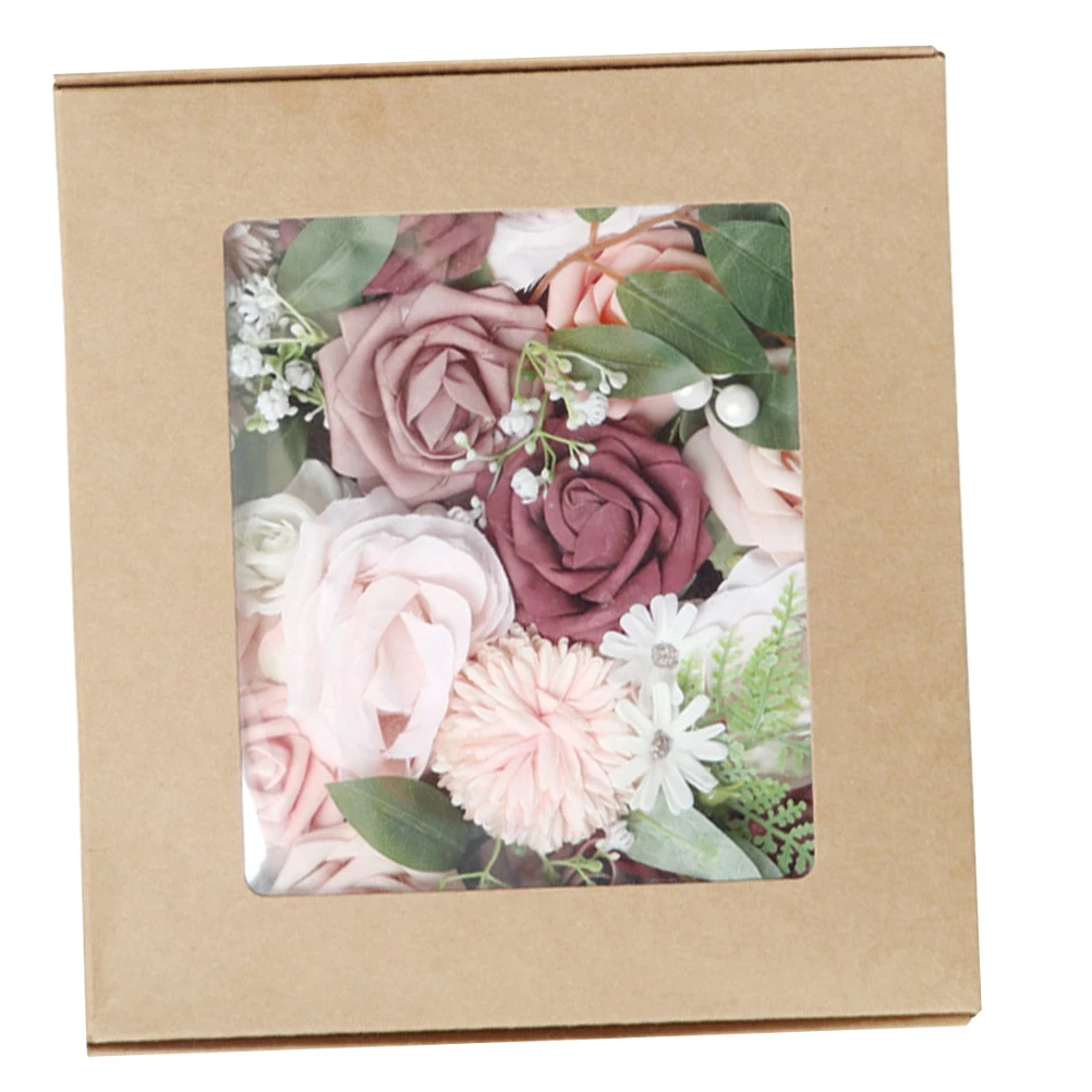 Artificial Flower Box Pink Rose Design Decorative Bouquet Wedding Party Gift Valentine Home DecorElegant Flowers Holiday Gift 
Artificial Flower Box Pink Rose Design Decorative Bouquet Wedding Party Gift Valentine Home DecorElegant Flowers Holiday Gift
