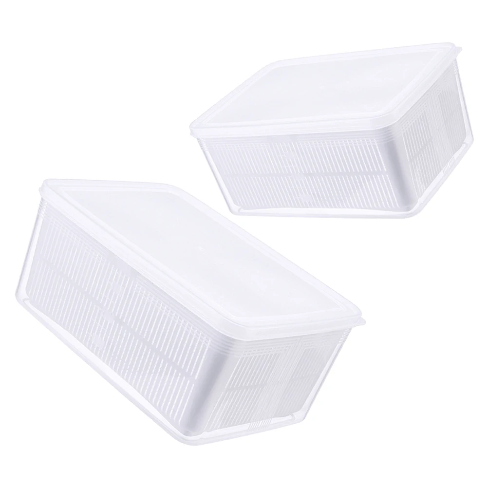 2Pcs Preservation Boxes Food Containers Plastic Crisper Drainer Fruit Vegetable Storage Kitchen Freezer Lids Container
2Pcs Preservation Boxes Food Containers Plastic Crisper Drainer Fruit Vegetable Storage Kitchen Freezer Lids Container