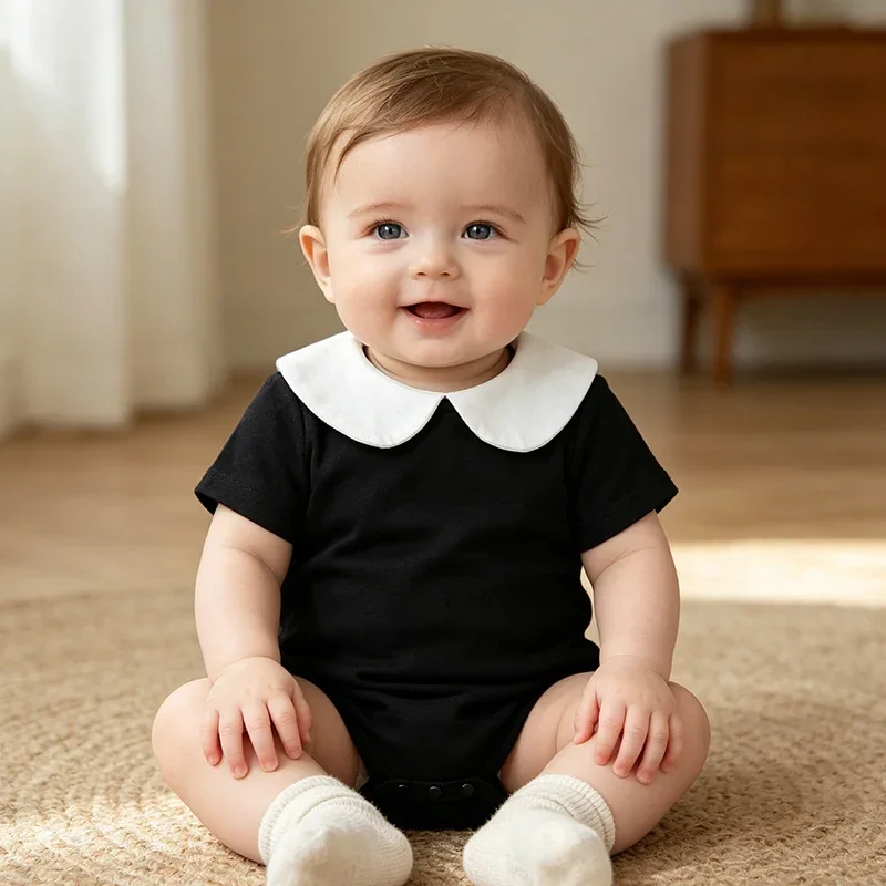 2026 New Summer Newborn Baby Girl Romper Short sleeved cotton solid color Korean Style Climbing Suit 0-24M Baby Girl Clothing
2026 New Summer Newborn Baby Girl Romper Short sleeved cotton solid color Korean Style Climbing Suit 0-24M Baby Girl Clothing
