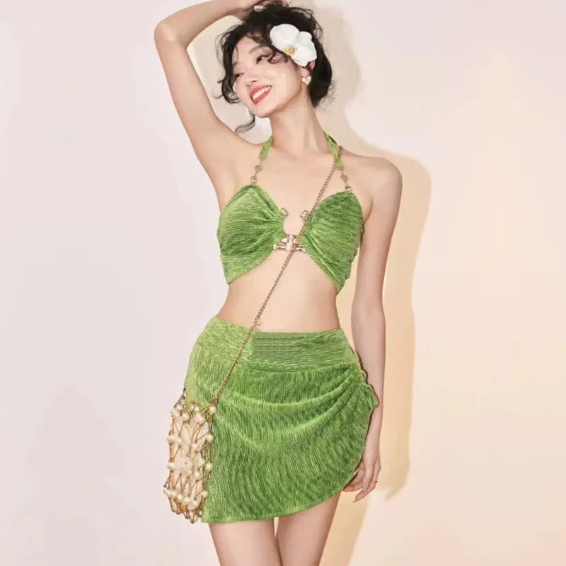 High Sense Velvet Swimsuit Women's Split Bikini Sexy Pure Wind Swimsuit Hot Spring Three-piece Resort Beach Bathing Suit
High Sense Velvet Swimsuit Women's Split Bikini Sexy Pure Wind Swimsuit Hot Spring Three-piece Resort Beach Bathing Suit