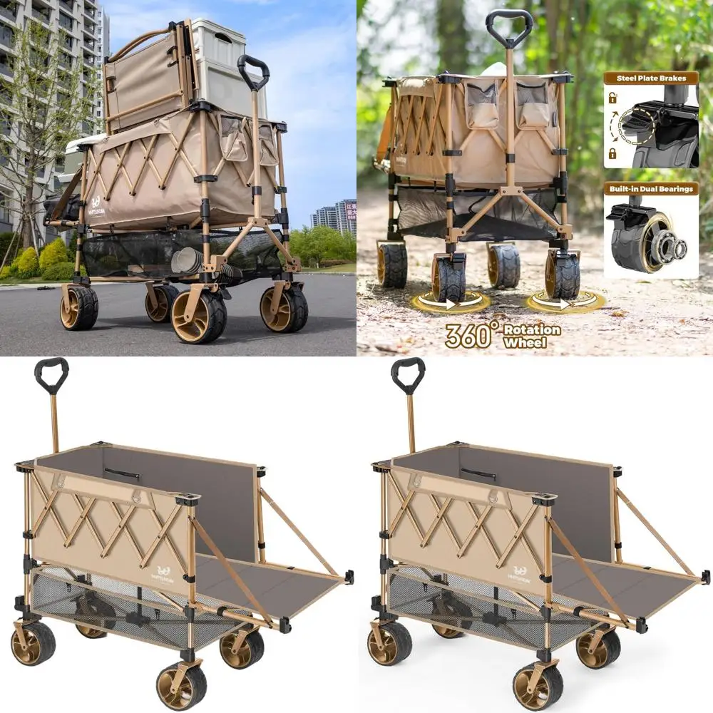 Вездеходная складная большая пляжная тележка с прочными колесами для занятий спортом, кемпинга, активного отдыха цвета хаки
Вездеходная складная большая пляжная тележка с прочными колесами для занятий спортом, кемпинга, активного отдыха цвета хаки