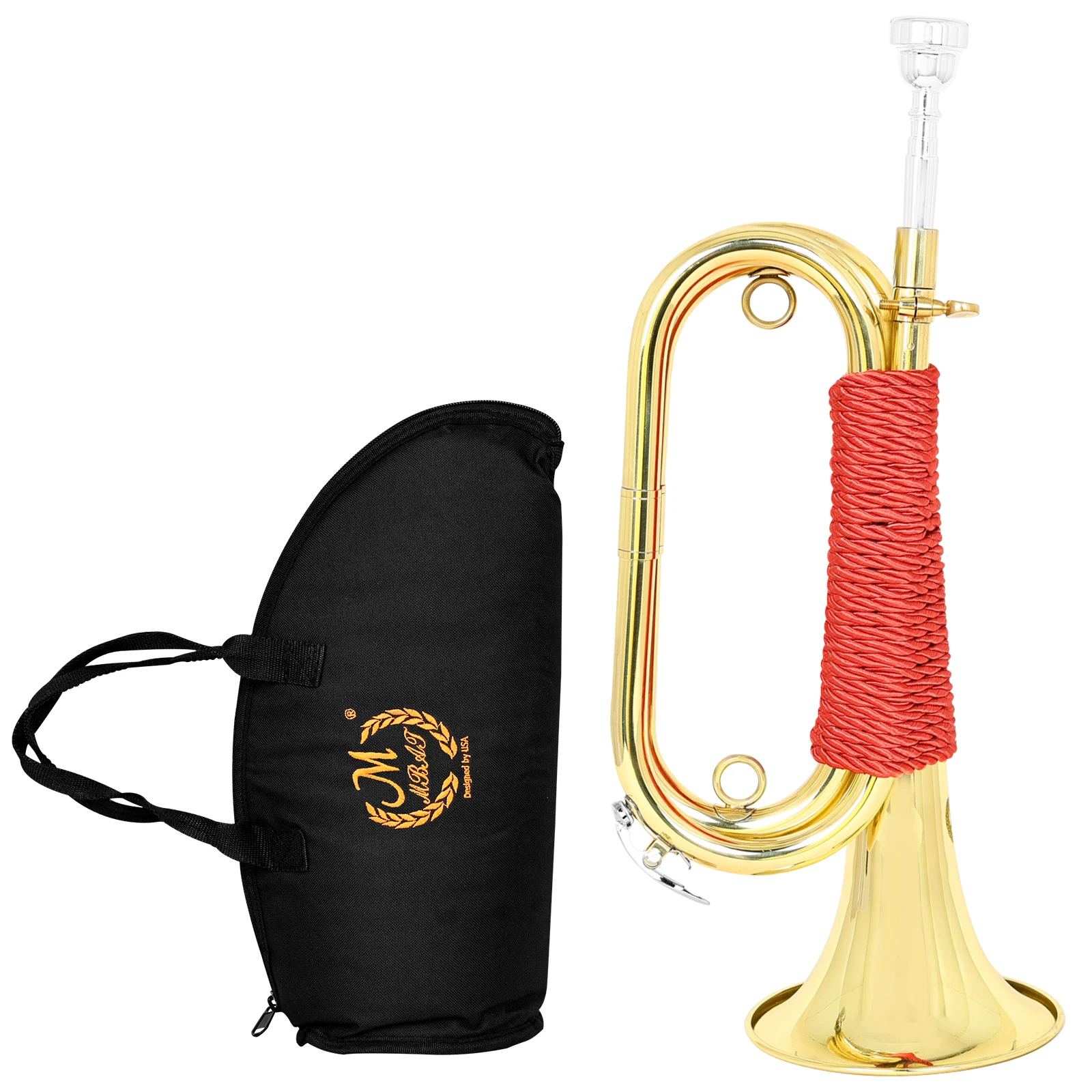 M MBAT LDS670 Military Trumpet Red braided handle Easy to Play with Mouthpiece Well-made and Unique Appearance Brass Instruments
M MBAT LDS670 Military Trumpet Red braided handle Easy to Play with Mouthpiece Well-made and Unique Appearance Brass Instruments