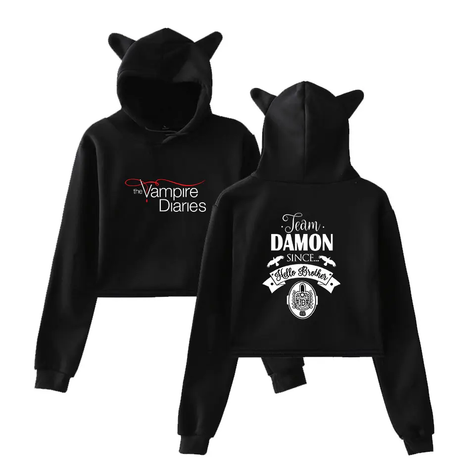 Vampire Diaries hoodies for women Cat Ear Crop Tops Cute Harajuku Sweatshirt Kawaii Girls Long Sleeve Pullovers Fashion Street
Vampire Diaries hoodies for women Cat Ear Crop Tops Cute Harajuku Sweatshirt Kawaii Girls Long Sleeve Pullovers Fashion Street