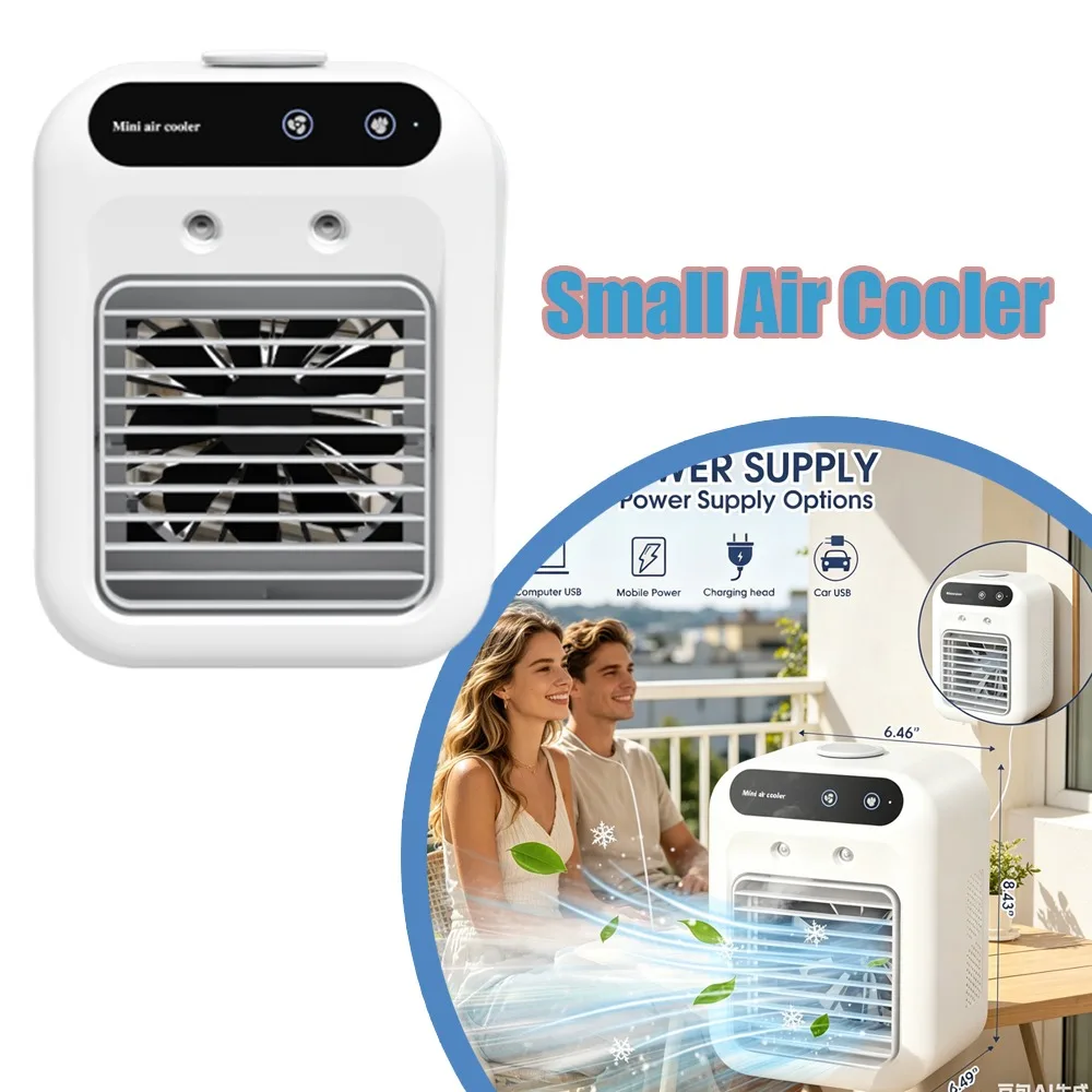 3 In 1 Portable Air Cooler Small Mini Air Conditioner Dual Mist Setting Strong Wind Speed Portable AC For Room Living Room White
3 In 1 Portable Air Cooler Small Mini Air Conditioner Dual Mist Setting Strong Wind Speed Portable AC For Room Living Room White