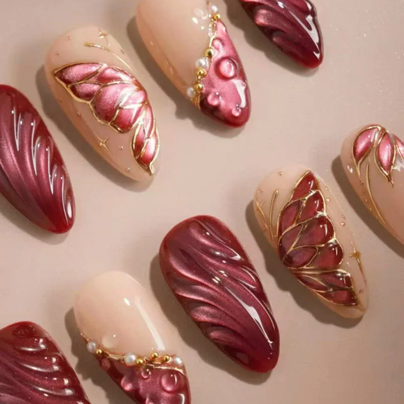 24Pcs Cat's Eye Gilded Butterfly Fake Nails Oblique French Full Cover Nails Tips Mid-length Almond Wearable Press on False Nails
24Pcs Cat's Eye Gilded Butterfly Fake Nails Oblique French Full Cover Nails Tips Mid-length Almond Wearable Press on False Nails