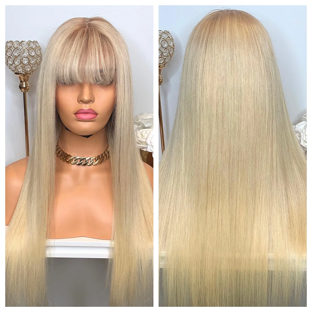 Long Natural Straight Ombre Blonde Women’s Wig With Bangs Glueless Wig Natural Density For Women Cosplay Use Heat Resistant
Long Natural Straight Ombre Blonde Women’s Wig With Bangs Glueless Wig Natural Density For Women Cosplay Use Heat Resistant