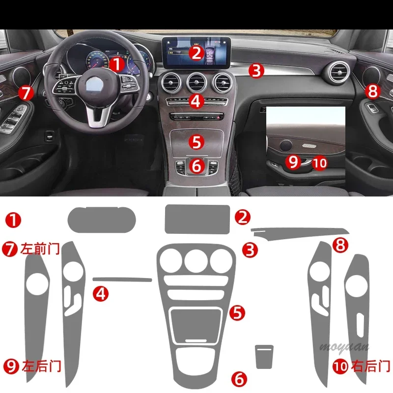 Tpu Transparent Film for Mercedes Benz GLC GLC260 GLC300 2016-2022 Car Interior Sticker Center Console Gear Navigator Door Panel
Tpu Transparent Film for Mercedes Benz GLC GLC260 GLC300 2016-2022 Car Interior Sticker Center Console Gear Navigator Door Panel