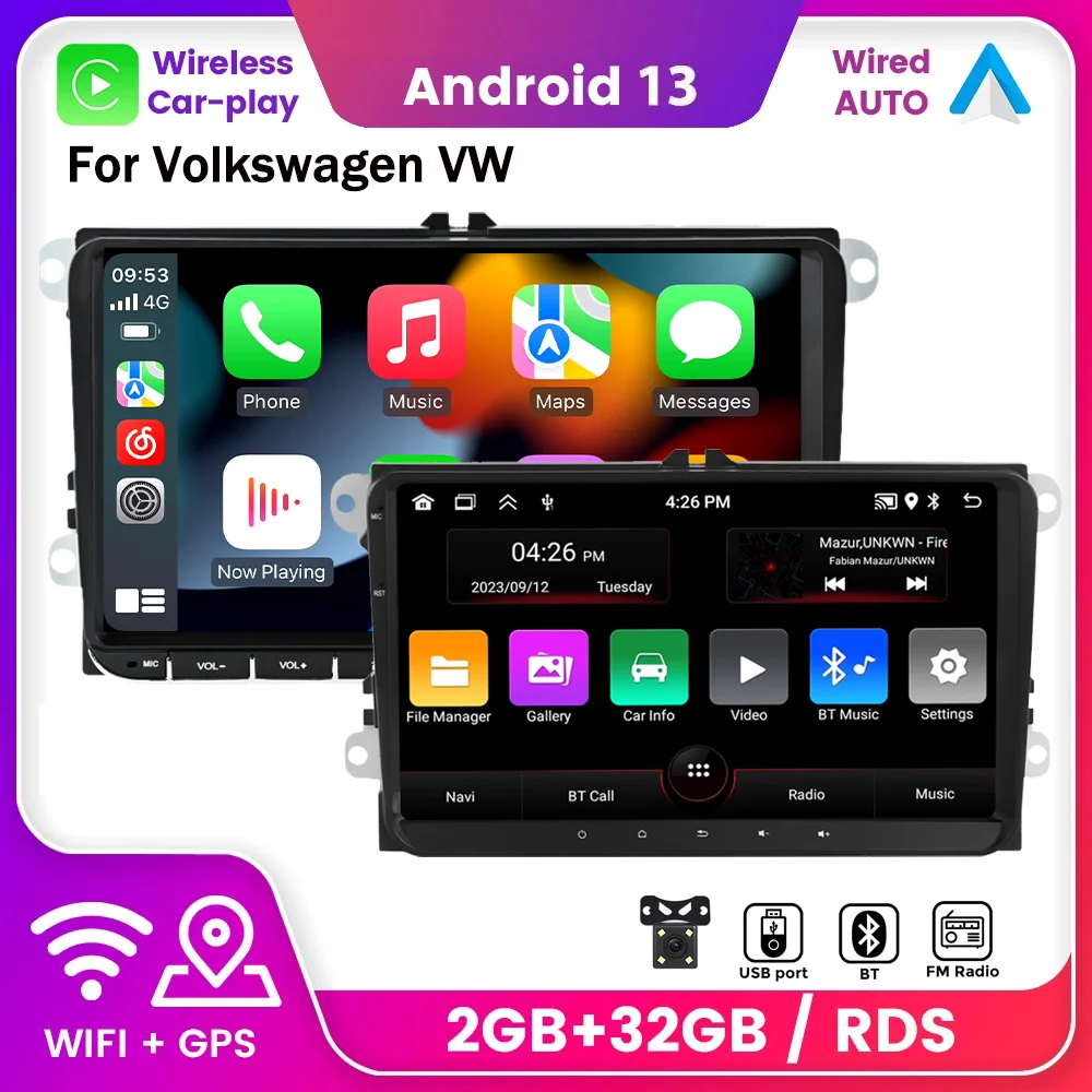 Auto Car Radio 2Din 9 inch Universal Android 13 Multimedia Player For Volkswagen VW Golf 5 6 Touareg Passat B6 B7 Skoda FM Radio
Auto Car Radio 2Din 9 inch Universal Android 13 Multimedia Player For Volkswagen VW Golf 5 6 Touareg Passat B6 B7 Skoda FM Radio