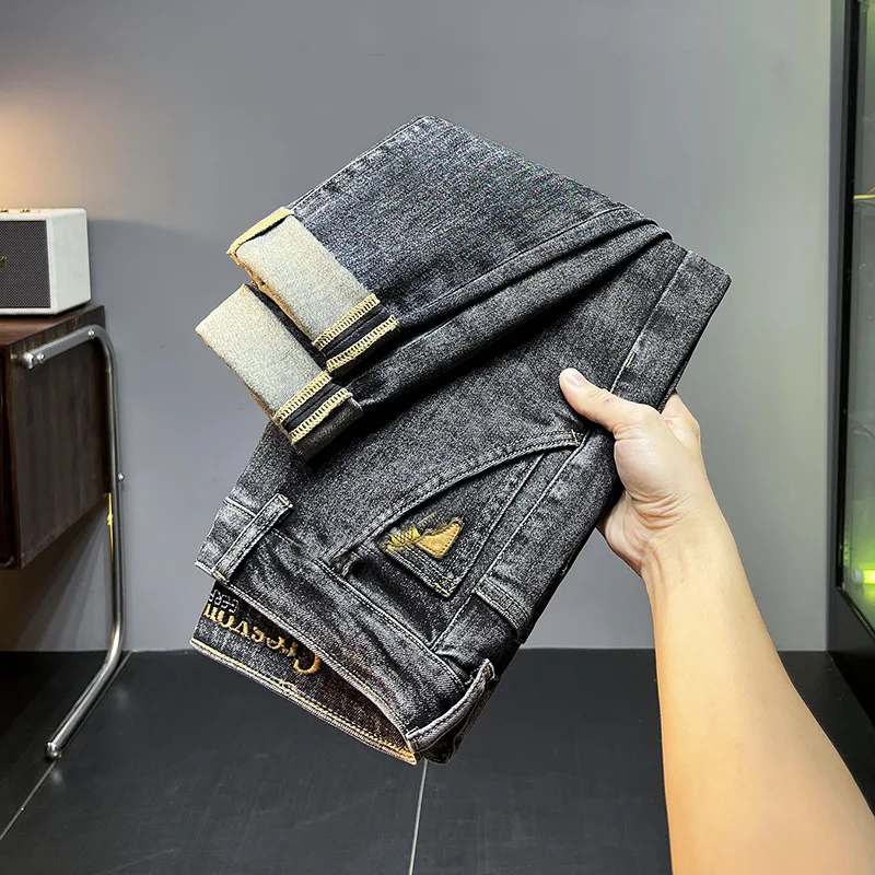 Black Gray Jeans Male Diagonal Pocket Design 2024 New Autumn and Winter Men's Clothing Casual Tappered Stretch-Fit Pants
Black Gray Jeans Male Diagonal Pocket Design 2024 New Autumn and Winter Men's Clothing Casual Tappered Stretch-Fit Pants