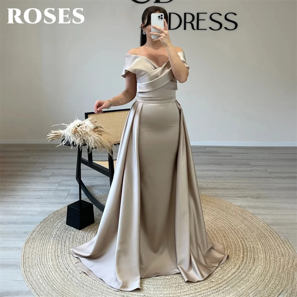 ROSES Sweetheart Elegant Prom Dress Off the Shoulder Backless Prom Gown Satin Pleated Celebrity Dresses for Woman Customized
ROSES Sweetheart Elegant Prom Dress Off the Shoulder Backless Prom Gown Satin Pleated Celebrity Dresses for Woman Customized