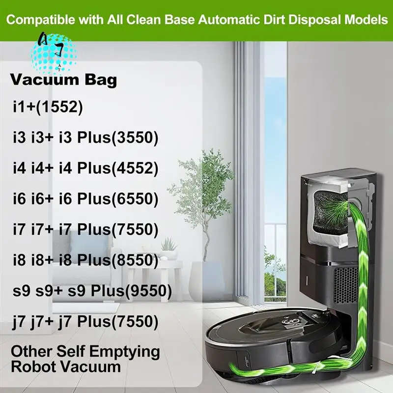 A07F-Replace For Roomba Vacuum Bags Compatible For Irobot Roomba I7 I7+, J7 J7+, I8 I8+, I3 I3+ Automatic Dirt Disposal Bags
A07F-Replace For Roomba Vacuum Bags Compatible For Irobot Roomba I7 I7+, J7 J7+, I8 I8+, I3 I3+ Automatic Dirt Disposal Bags