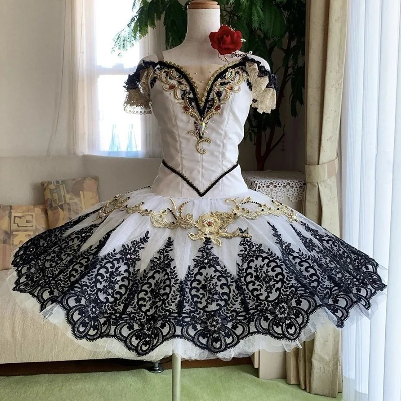 Akeylia white black ballet competition tutu bell-shaped women professional ballet costume girls pancake platter stage tutu
Akeylia white black ballet competition tutu bell-shaped women professional ballet costume girls pancake platter stage tutu