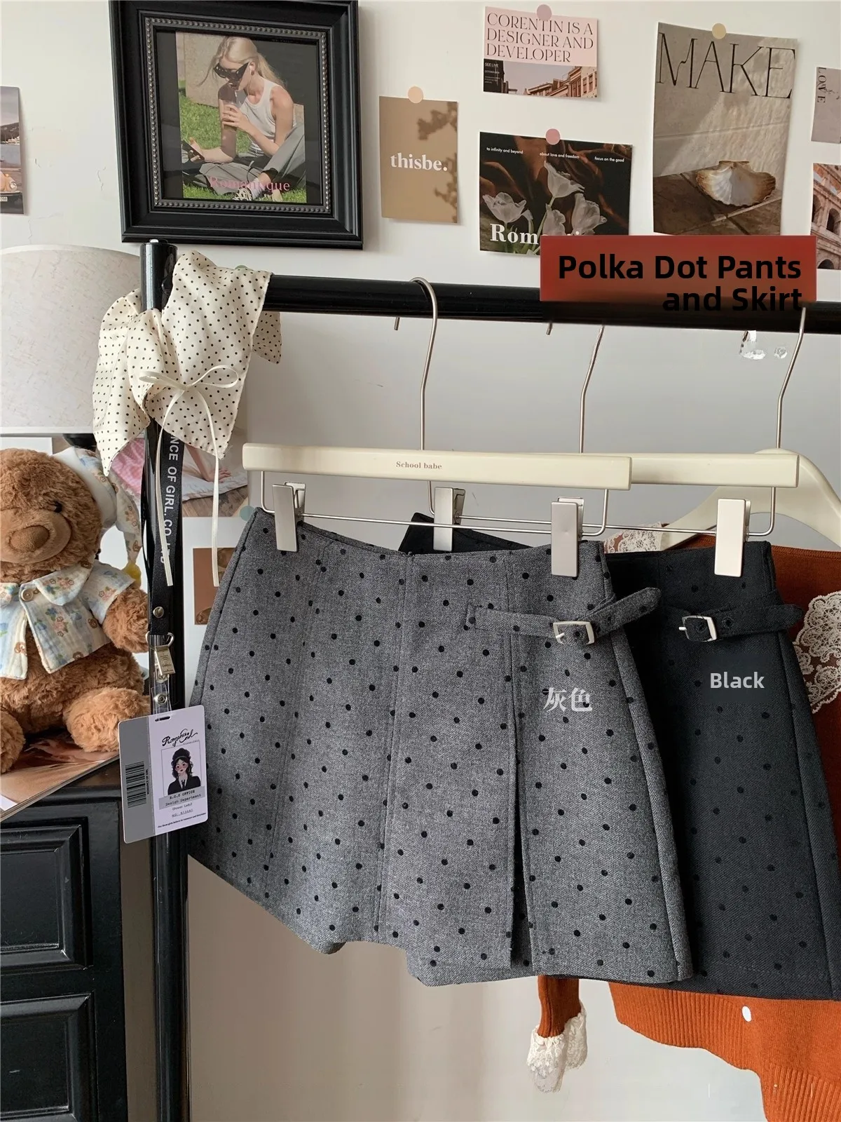 High Waist Polka Dot Tweed Short Pants Women's Spring Autumn A-Line Skirt Pants Korean Style Business Casual Slimming
High Waist Polka Dot Tweed Short Pants Women's Spring Autumn A-Line Skirt Pants Korean Style Business Casual Slimming