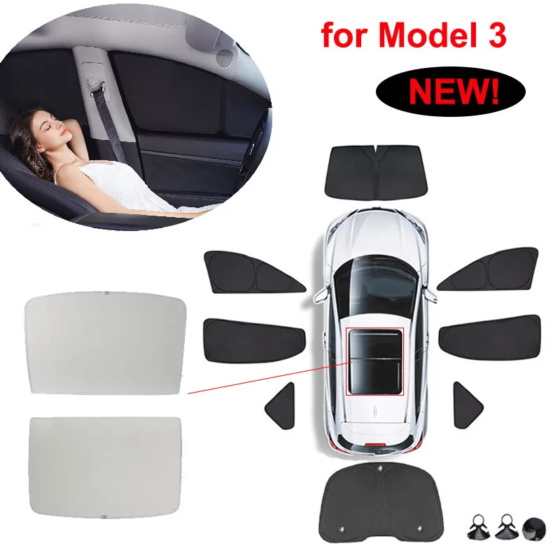 For Tesla Model 3 3+ Highland 2019-2026 Privacy Side Window Sun Shade Windshield Sunroof Sunshade Blind Shading for Camping Rest
For Tesla Model 3 3+ Highland 2019-2026 Privacy Side Window Sun Shade Windshield Sunroof Sunshade Blind Shading for Camping Rest