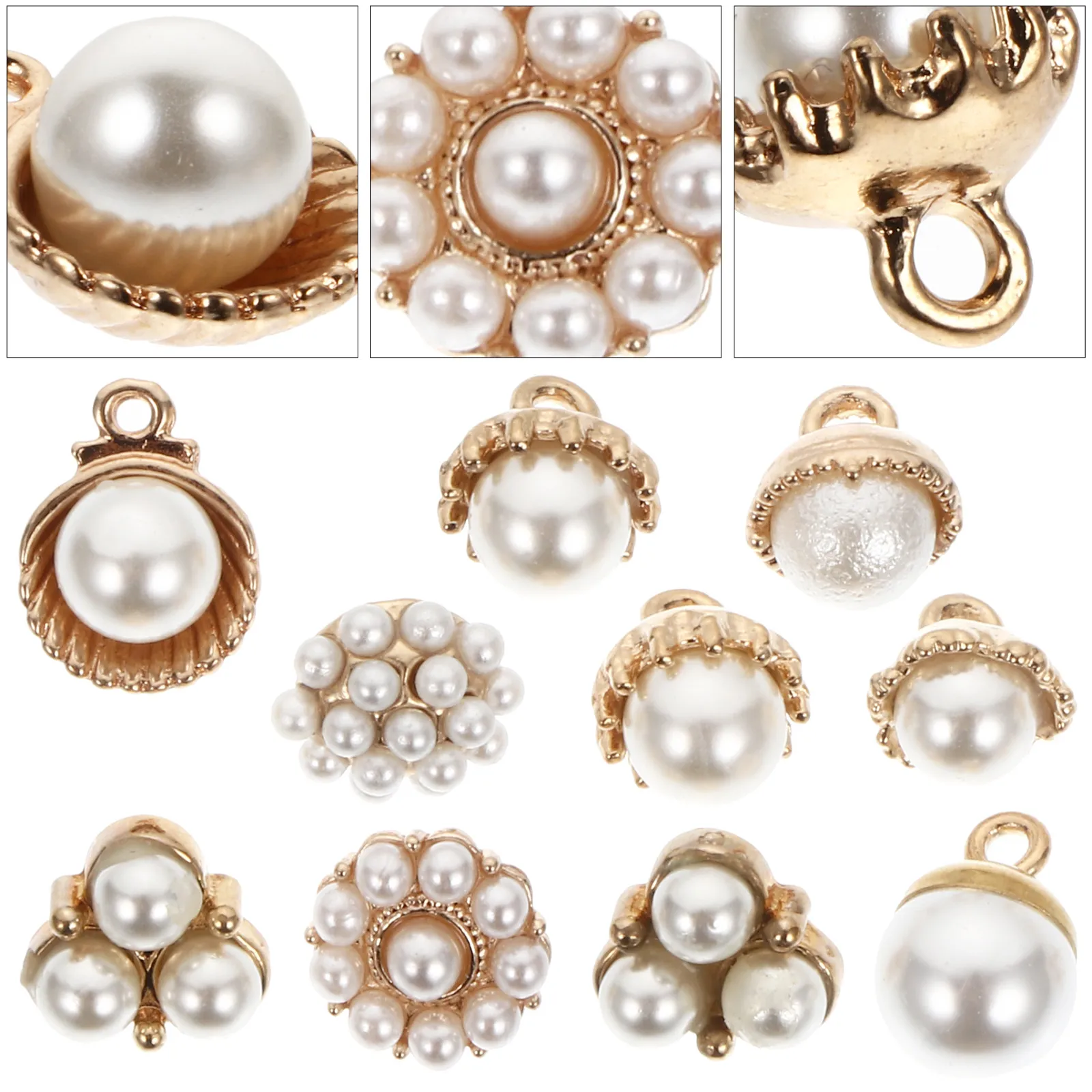10Pcs Premium Multi Functional Metal Button Strong Wear Resistant Decorative Vintage Pearl Button for Fabric Clothing Sewing
10Pcs Premium Multi Functional Metal Button Strong Wear Resistant Decorative Vintage Pearl Button for Fabric Clothing Sewing