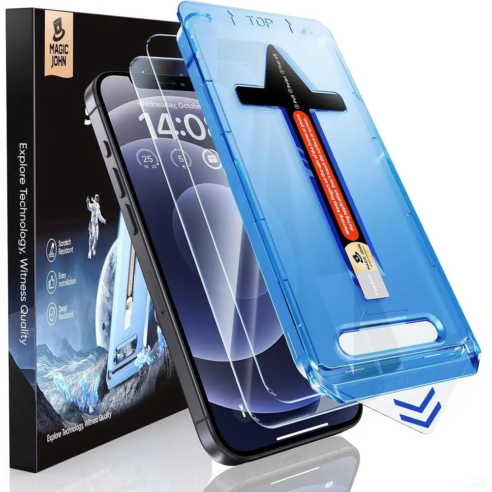 6.1 Tempered Glass Screen Protector, Auto Dust Removal, Bubble-Free, HD Clarity, Easy Apply
6.1 Tempered Glass Screen Protector, Auto Dust Removal, Bubble-Free, HD Clarity, Easy Apply