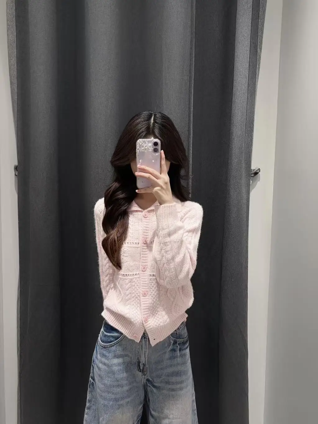 Sweet Pink Collared Knitwear Outerwear Women's Autumn Winter New Unique Beautiful Hollow out Knitted Open Cardigan Top
Sweet Pink Collared Knitwear Outerwear Women's Autumn Winter New Unique Beautiful Hollow out Knitted Open Cardigan Top