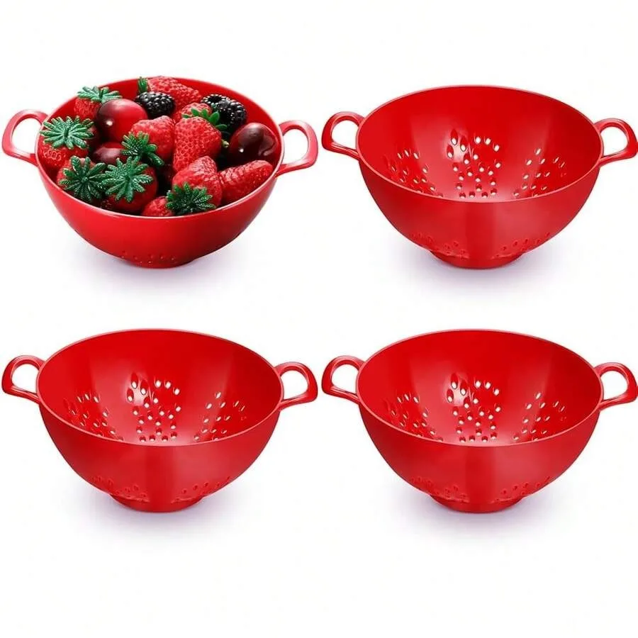 【New style】4 Pack Mini Colander For Kitchen Plastic Berry Strainer With Double Handles 7.5 X 6 X 3 Inch Small Colander Strainer
【New style】4 Pack Mini Colander For Kitchen Plastic Berry Strainer With Double Handles 7.5 X 6 X 3 Inch Small Colander Strainer