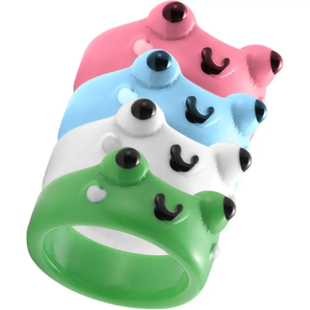4 Pcs Frog Ring Resin Finger Rings Decorative Adorable Design Kawaii Cute Cartoon Animal Jewelry Party Favor Christmas Gifts
4 Pcs Frog Ring Resin Finger Rings Decorative Adorable Design Kawaii Cute Cartoon Animal Jewelry Party Favor Christmas Gifts