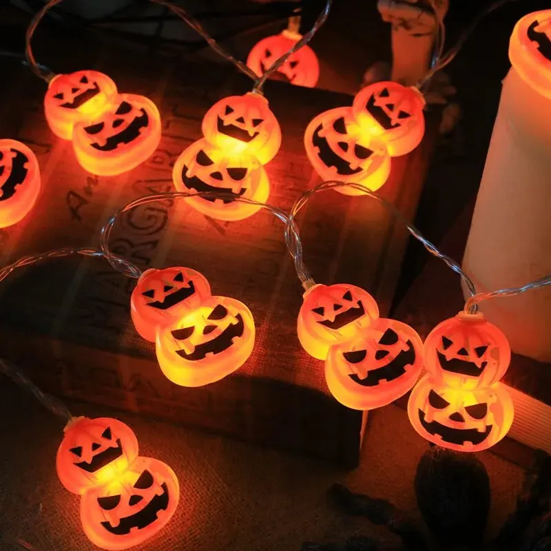Halloween 10/20LED String Lights Battery Powered Pumpkin Decorative Lamps Home Bar Party Horror Lighting
Halloween 10/20LED String Lights Battery Powered Pumpkin Decorative Lamps Home Bar Party Horror Lighting