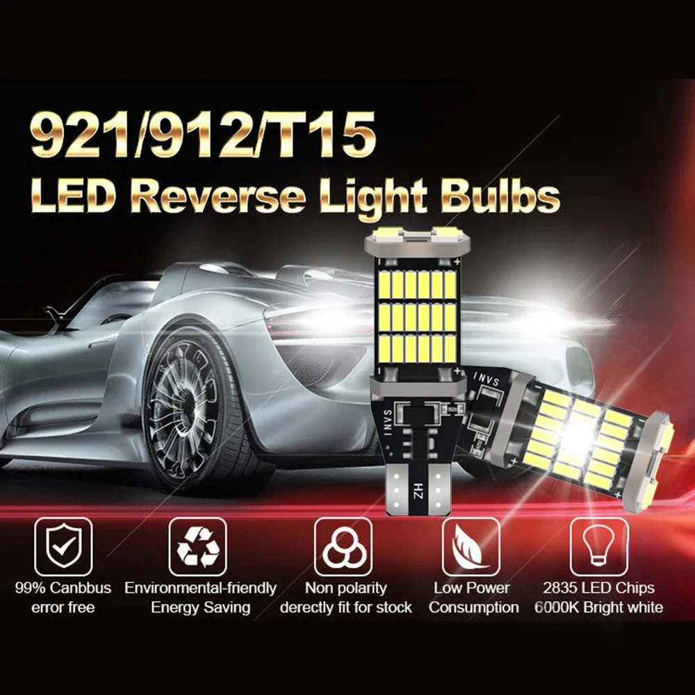 6W T15 W16W Reverse Light 6000K Long Lifespan 12V Car Flashing Led Backup Lamp Plug And Play 3400LM Dynamic 360 Degree Lighting
6W T15 W16W Reverse Light 6000K Long Lifespan 12V Car Flashing Led Backup Lamp Plug And Play 3400LM Dynamic 360 Degree Lighting