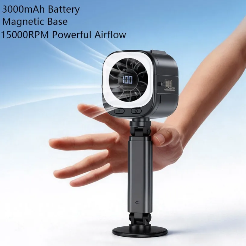 3000mAh Portable Fan Magnetic Base Fan with Reusable Adhesive 15000RPM USB Fast Charge for Metal Surfaces Wall Mount Outdoors
3000mAh Portable Fan Magnetic Base Fan with Reusable Adhesive 15000RPM USB Fast Charge for Metal Surfaces Wall Mount Outdoors