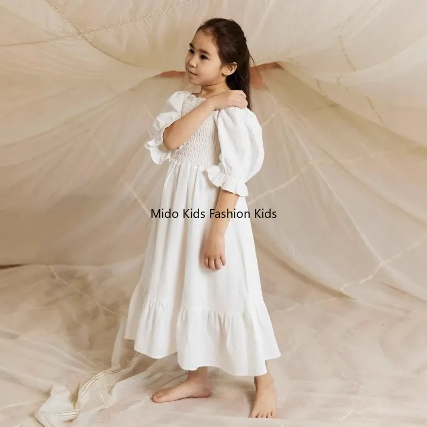 2026 New Summer Kids Girls Dress, Cotton Linen Puff Sleeve Smocked French Court Style Elegant Dress
2026 New Summer Kids Girls Dress, Cotton Linen Puff Sleeve Smocked French Court Style Elegant Dress
